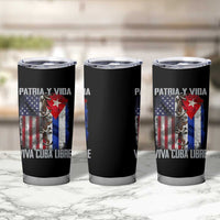 Patria y Vida Cuba Libre Freedom Tumbler Cup Cuban Pride Independence USA Cuba Flag