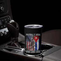 Patria y Vida Cuba Libre Freedom Tumbler Cup Cuban Pride Independence USA Cuba Flag