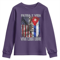 Patria y Vida Cuba Libre Freedom Youth Sweatshirt Cuban Pride Independence USA Cuba Flag