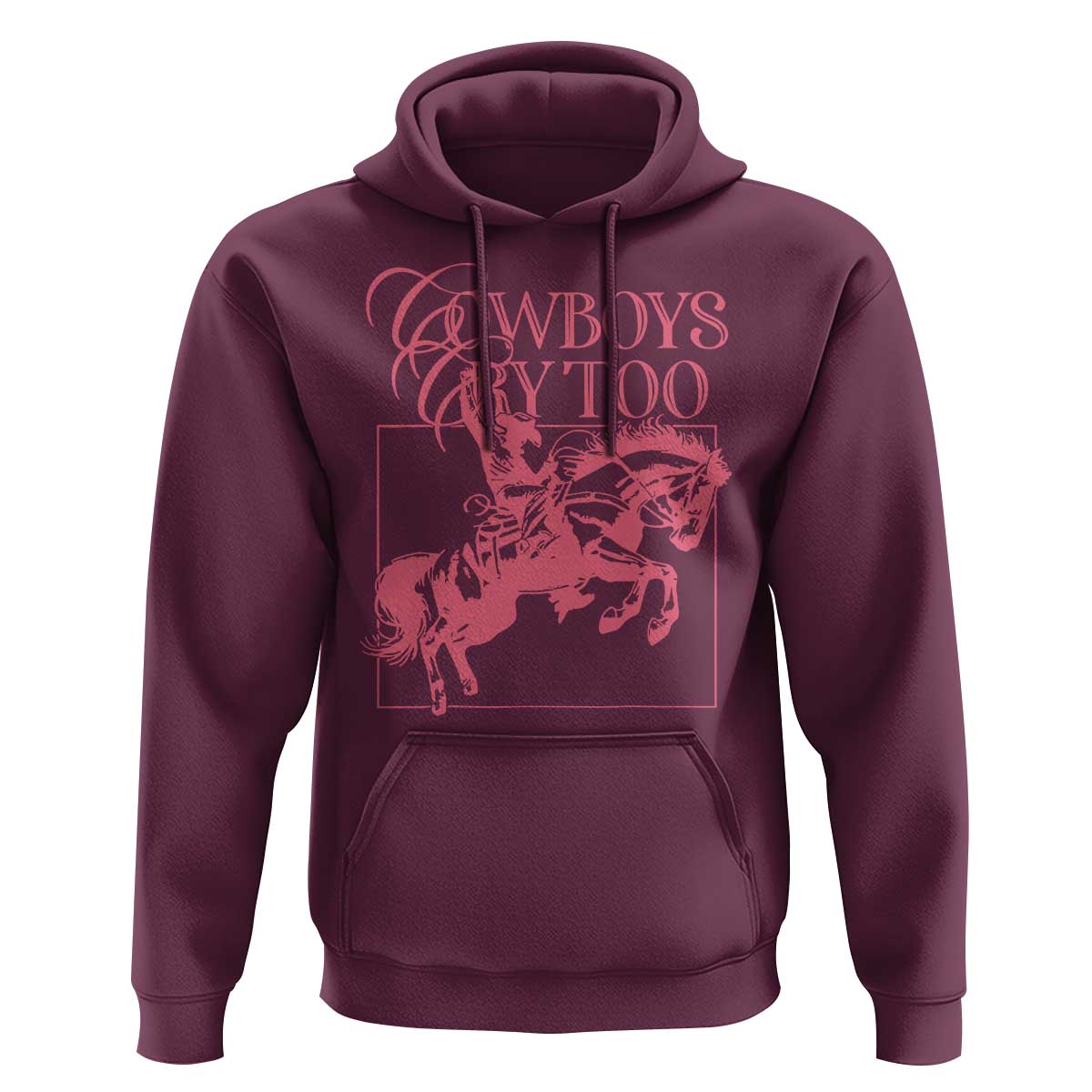Cowboys Cry Too Hoodie Western Rodeo Cowgirl Cowboy Aesthetic Pink