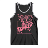 Cowboys Cry Too Tank Top Western Rodeo Cowgirl Cowboy Aesthetic Pink