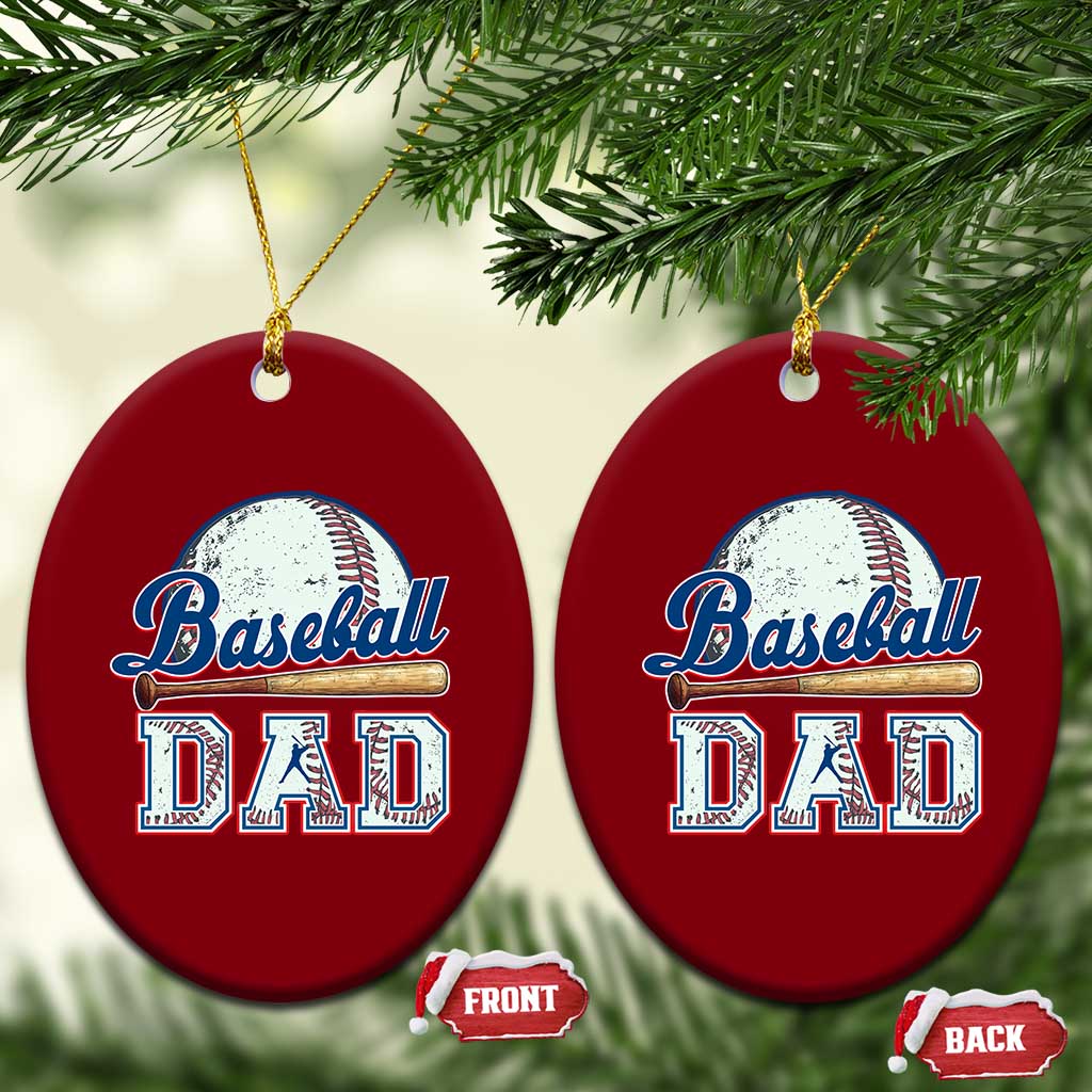 Baseball Dad Ceramic Ornament Baseball Sport Lovers For Father's Day - Wonder Print Shop