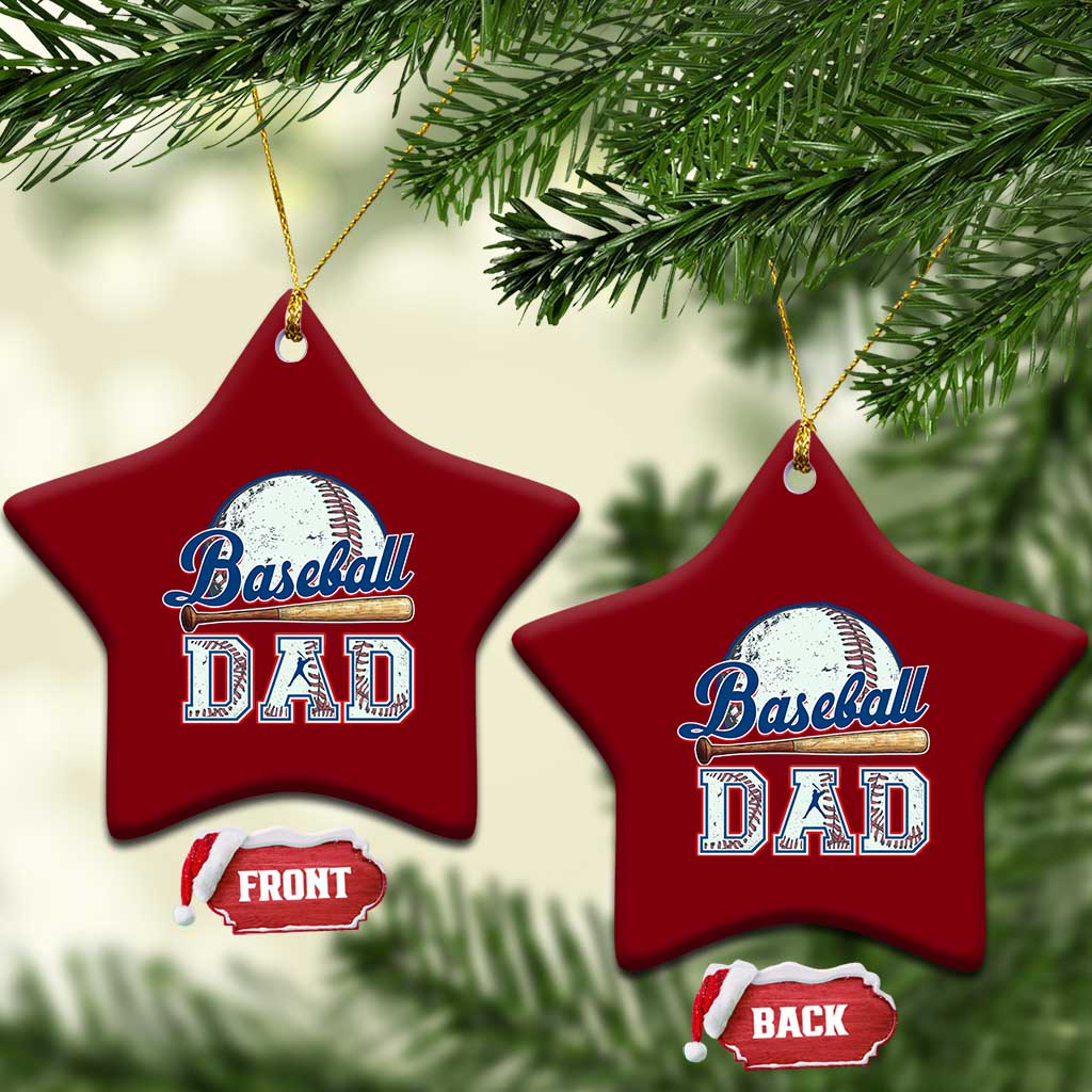 Baseball Dad Ceramic Ornament Baseball Sport Lovers For Father's Day - Wonder Print Shop