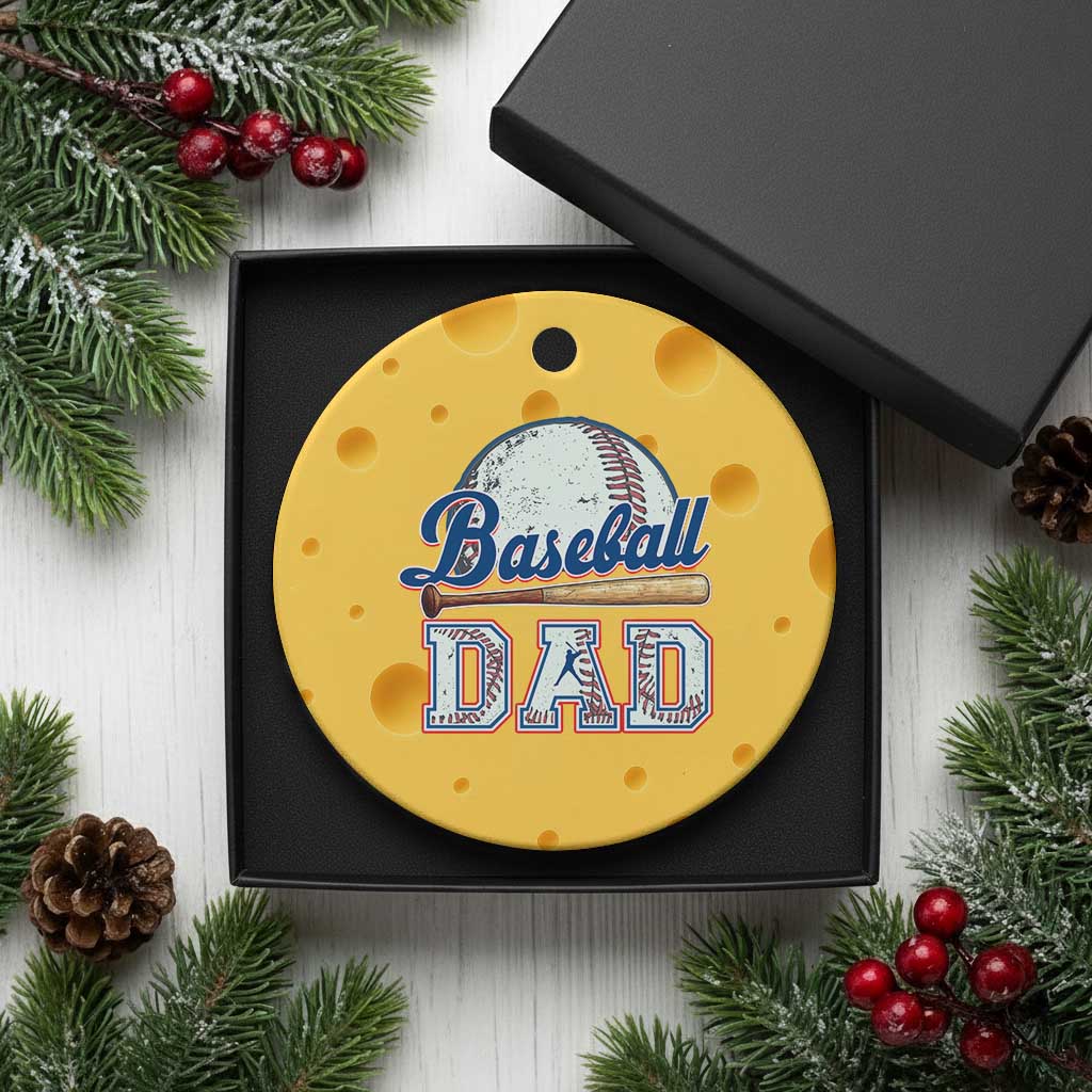Baseball Dad Ceramic Ornament Baseball Sport Lovers For Father's Day - Wonder Print Shop