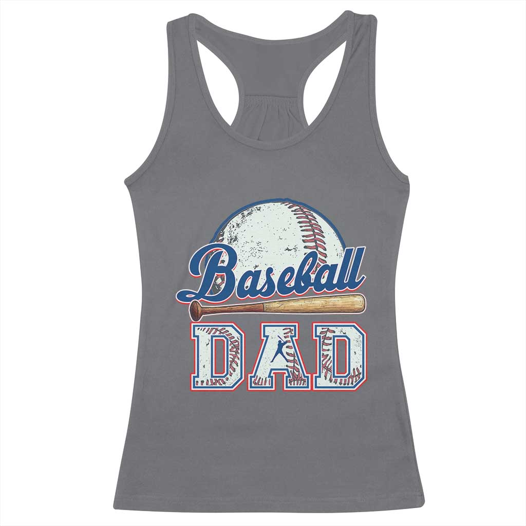 Baseball Dad Racerback Tank Top Baseball Sport Lovers For Father's Day