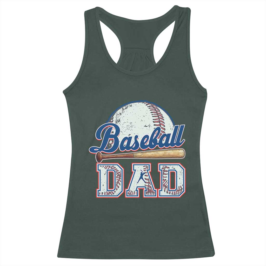 Baseball Dad Racerback Tank Top Baseball Sport Lovers For Father's Day