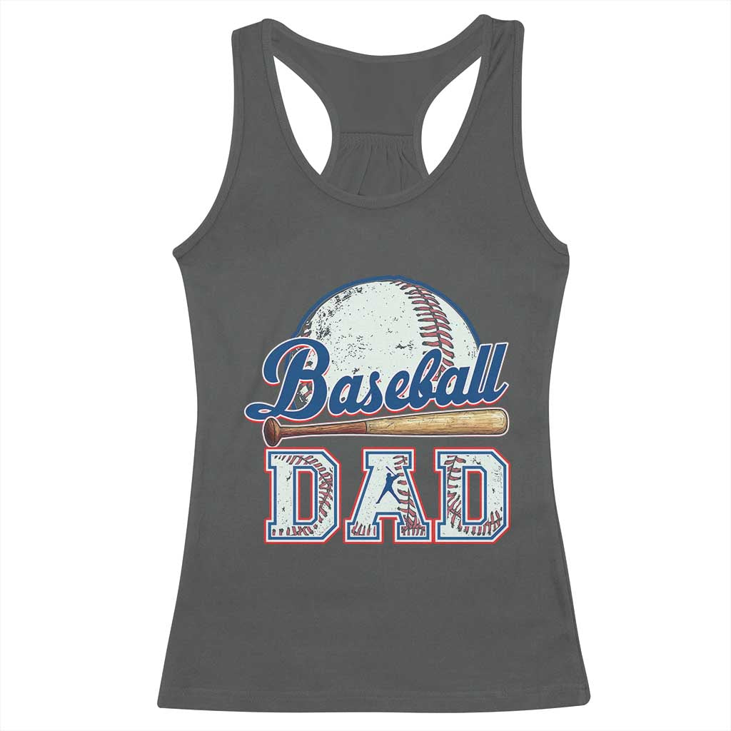 Baseball Dad Racerback Tank Top Baseball Sport Lovers For Father's Day