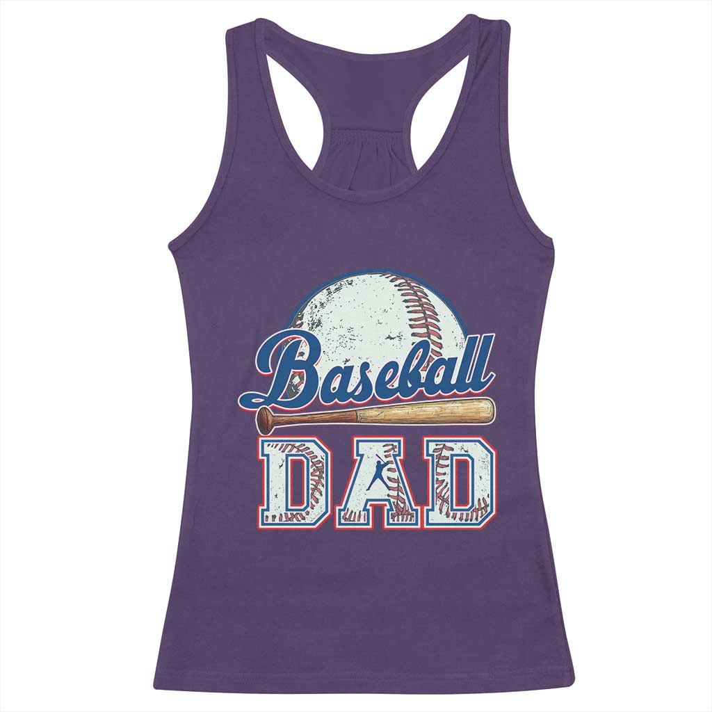 Baseball Dad Racerback Tank Top Baseball Sport Lovers For Father's Day