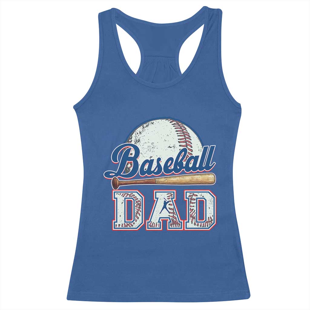 Baseball Dad Racerback Tank Top Baseball Sport Lovers For Father's Day