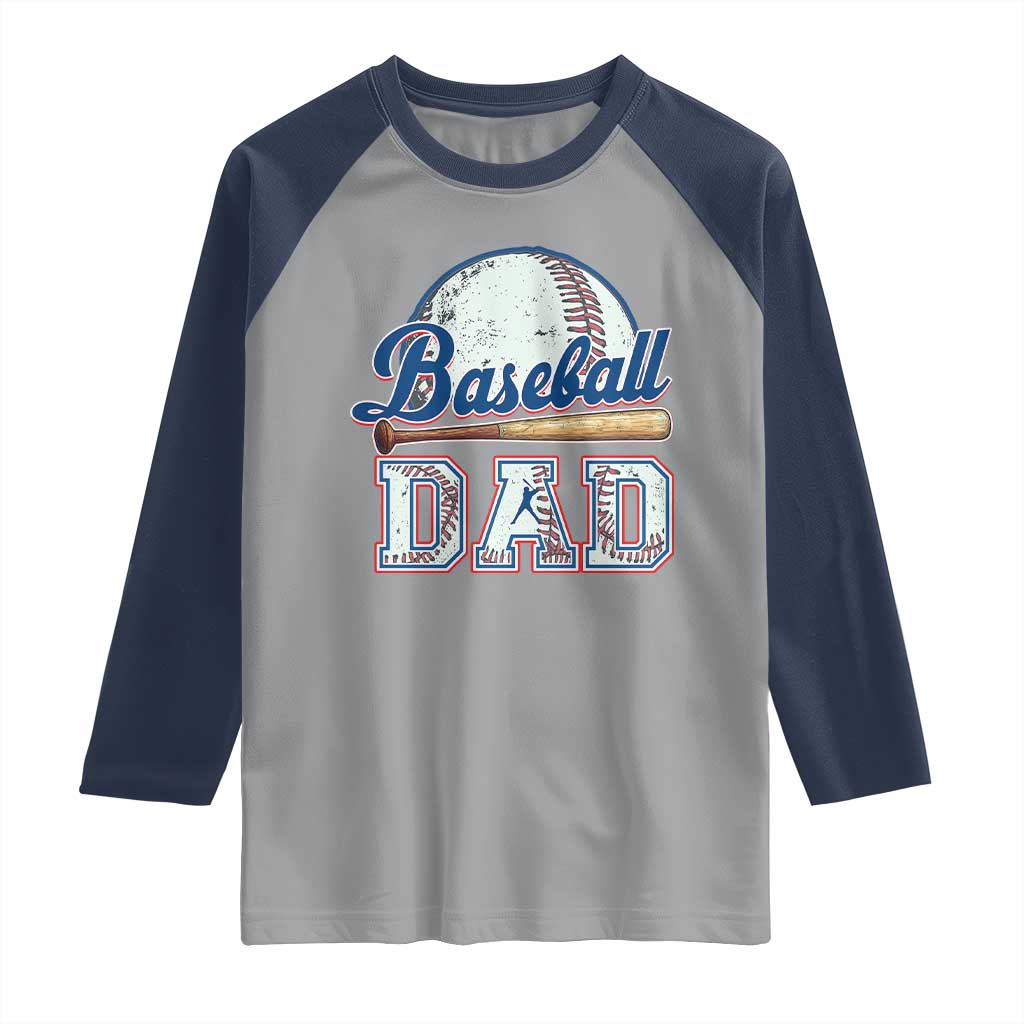 Baseball Dad Raglan Shirt Baseball Sport Lovers For Father's Day