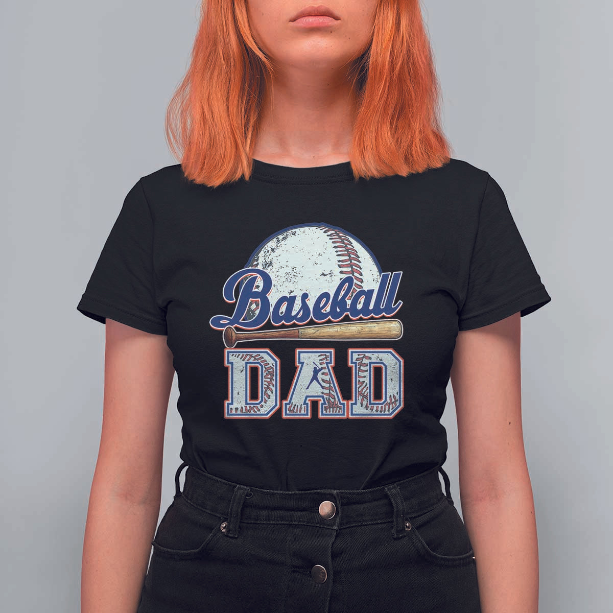 Baseball Dad T Shirt For Women Baseball Sport Lovers For Father's Day