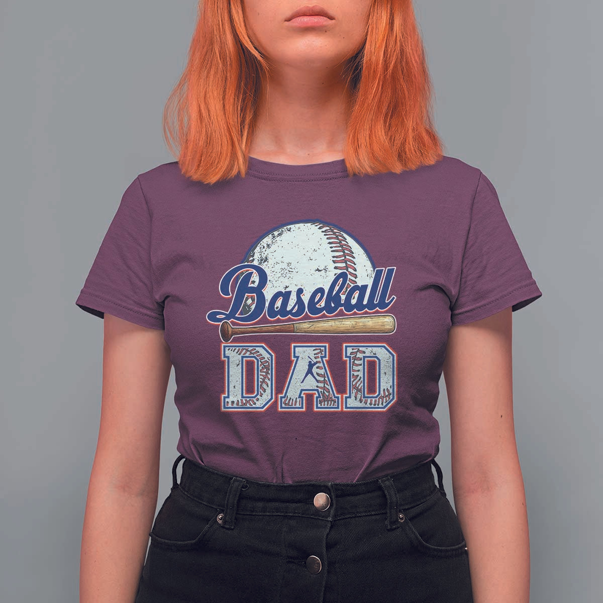 Baseball Dad T Shirt For Women Baseball Sport Lovers For Father's Day