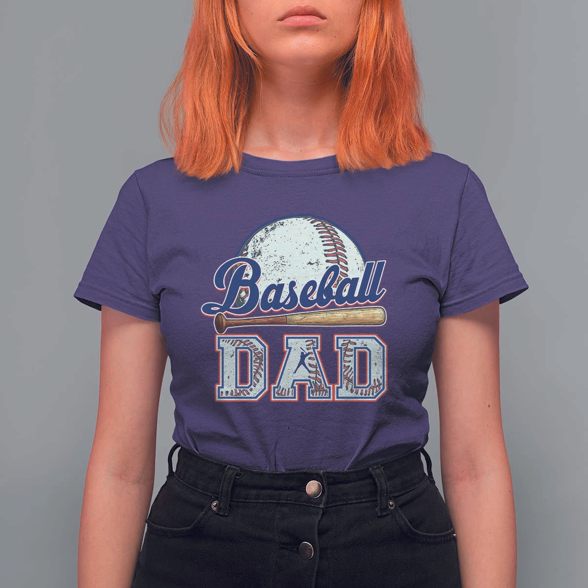 Baseball Dad T Shirt For Women Baseball Sport Lovers For Father's Day