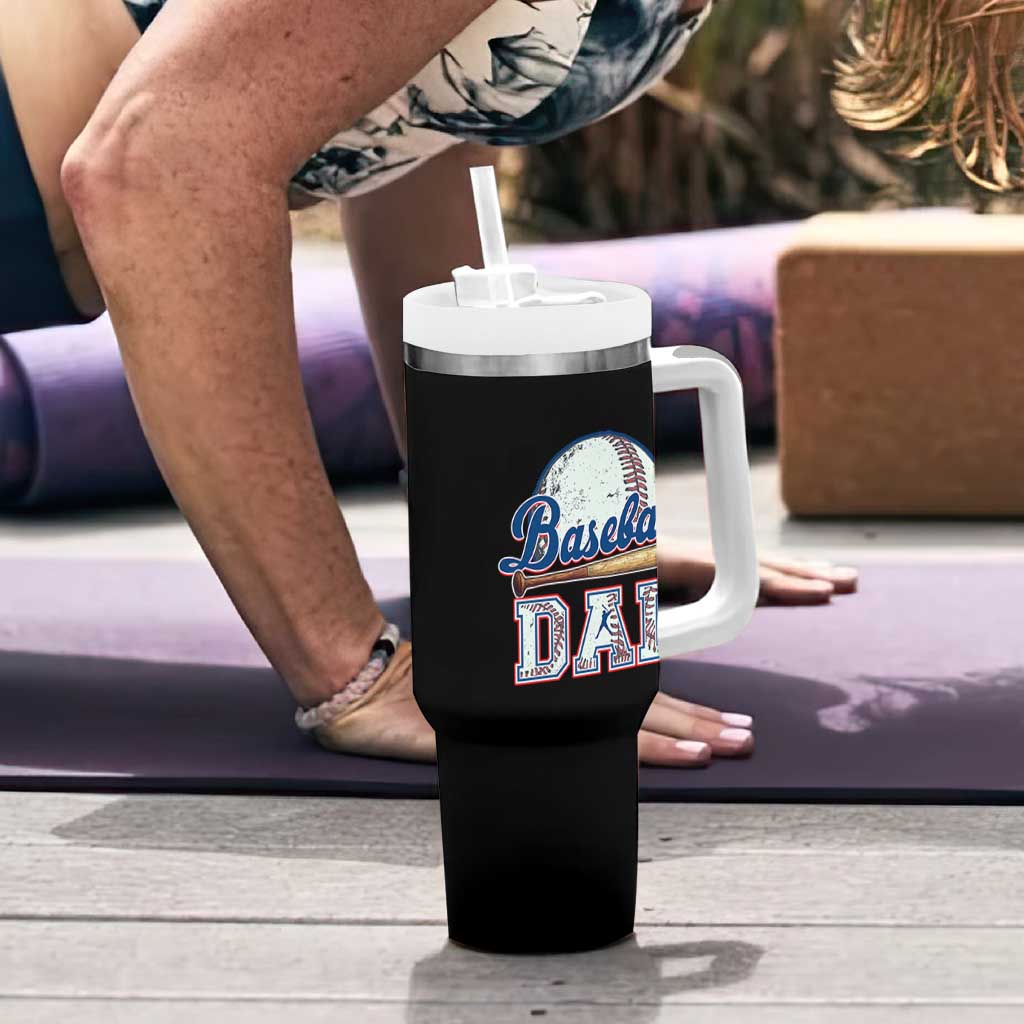 Baseball Dad Tumbler With Handle Baseball Sport Lovers For Father's Day