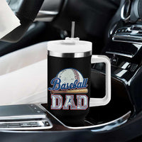 Baseball Dad Tumbler With Handle Baseball Sport Lovers For Father's Day