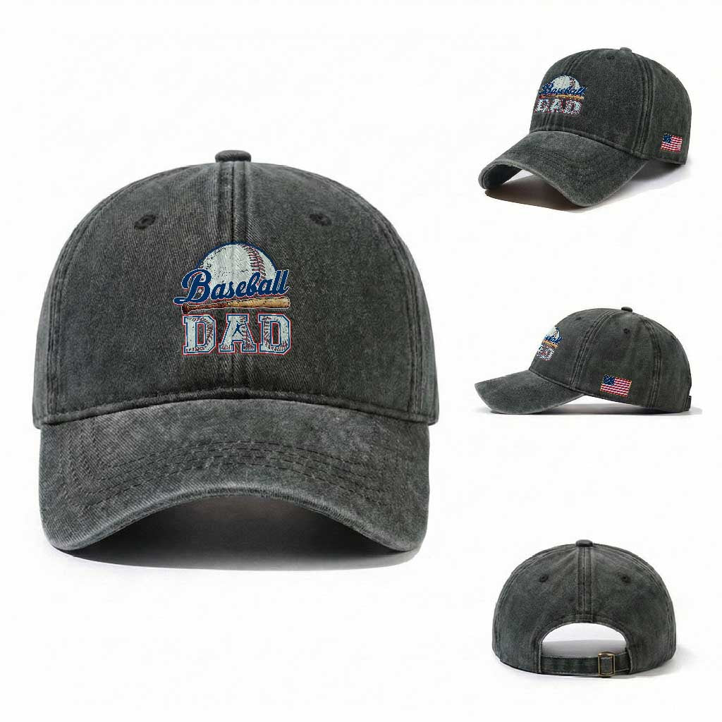 Baseball Dad Washed Cotton Baseball Cap Baseball Sport Lovers For Father's Day