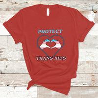 Protect Trans Kids T Shirt LGBT Support Protect Trans Kid LGBT Pride Flag Heart Sign - Wonder Print Shop