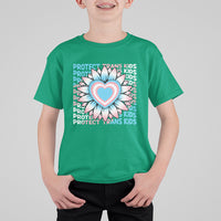 Protect Trans Kids T Shirt For Kid LGBT Support Protect Trans Kid LGBT Pride Flag Sunflower - Wonder Print Shop