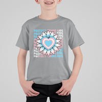 Protect Trans Kids T Shirt For Kid LGBT Support Protect Trans Kid LGBT Pride Flag Sunflower - Wonder Print Shop