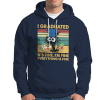 Last Day Of School Hoodie Black Cat It's Fine I'm Fine Everything - Wonder Print Shop