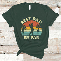 Golfing Dad T Shirt Best Dad By Par Retro Vintage Father's Day Golf Lover Golfer - Wonder Print Shop