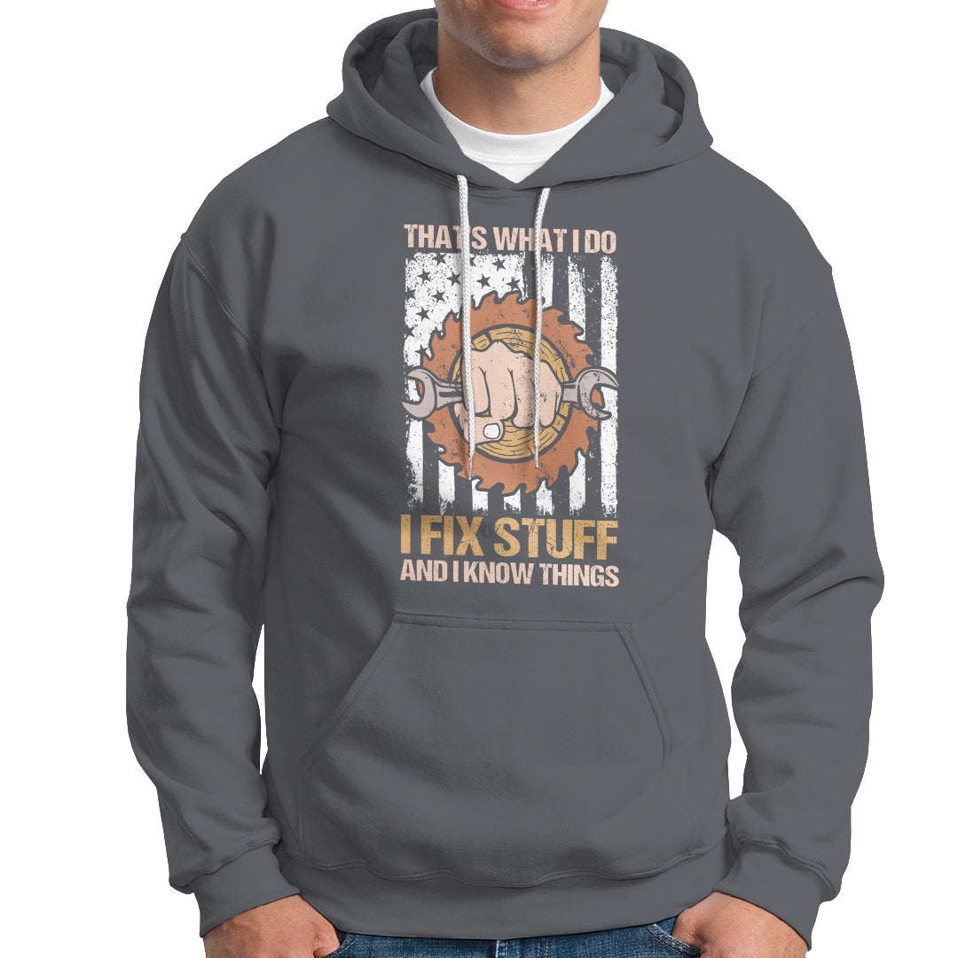 Handyman Hoodie Ask Grandpa Anything Funny Fathers Day Tee - Wonder Print Shop
