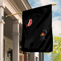 Humorous Diving Steak Charcoal Grill Graphic Garden Flag BBQ Grilling Pitmaster Cookout Funny Barbecue Master