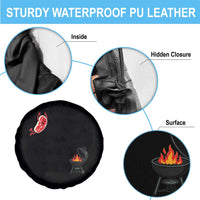 Humorous Diving Steak Charcoal Grill Graphic Spare Tire Cover BBQ Grilling Pitmaster Cookout Funny Barbecue Master