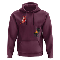 Humorous Diving Steak Charcoal Grill Graphic Hoodie BBQ Grilling Pitmaster Cookout Funny Barbecue Master