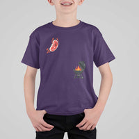Humorous Diving Steak Charcoal Grill Graphic T Shirt For Kid BBQ Grilling Pitmaster Cookout Funny Barbecue Master