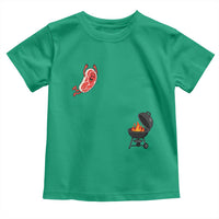 Humorous Diving Steak Charcoal Grill Graphic Toddler T Shirt BBQ Grilling Pitmaster Cookout Funny Barbecue Master