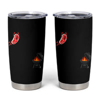 Humorous Diving Steak Charcoal Grill Graphic Tumbler Cup BBQ Grilling Pitmaster Cookout Funny Barbecue Master