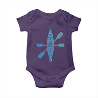 Polynesian Tribal Kayak Graphic Baby Onesie Maori Pattern Water Sports Cyan Gradient Paddling