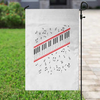 Piano Keyboard Graphic Garden Flag Musical Notes Alignment Pianist