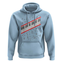 Piano Keyboard Graphic Hoodie Musical Notes Alignment Pianist