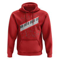 Piano Keyboard Graphic Hoodie Musical Notes Alignment Pianist