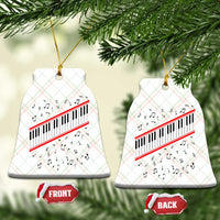 Piano Keyboard Graphic Ceramic Ornament Musical Notes Alignment Pianist