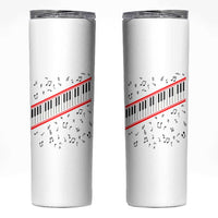 Piano Keyboard Graphic Skinny Tumbler Musical Notes Alignment Pianist