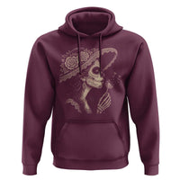 Vintage Dia de los Muertos Catrina Portrait Graphic Hoodie Gothic Sugar Skull Woman Blowing Dandelion