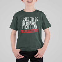 Funny Grandpas Girls Quote Classic Graphic T Shirt For Kid I Used To Be In Charge Then I Had A Granddaughter