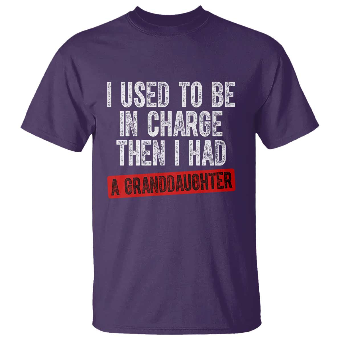 Funny Grandpas Girls Quote Classic Graphic T Shirt I Used To Be In Charge Then I Had A Granddaughter