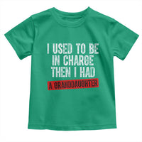 Funny Grandpas Girls Quote Classic Graphic Toddler T Shirt I Used To Be In Charge Then I Had A Granddaughter