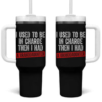 Funny Grandpas Girls Quote Classic Graphic Tumbler With Handle I Used To Be In Charge Then I Had A Granddaughter