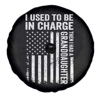 Patriotic American Flag Grandfather Pride Spare Tire Cover I Used To Be In Charge Granddaughter Funny Grandpas Girls Distressed USA Style