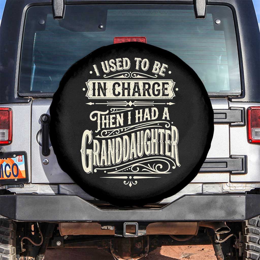 Vintage Style Western Funny Grandpas Girls Spare Tire Cover I Used To Be In Charge Then I Had A Granddaughter Retro Look