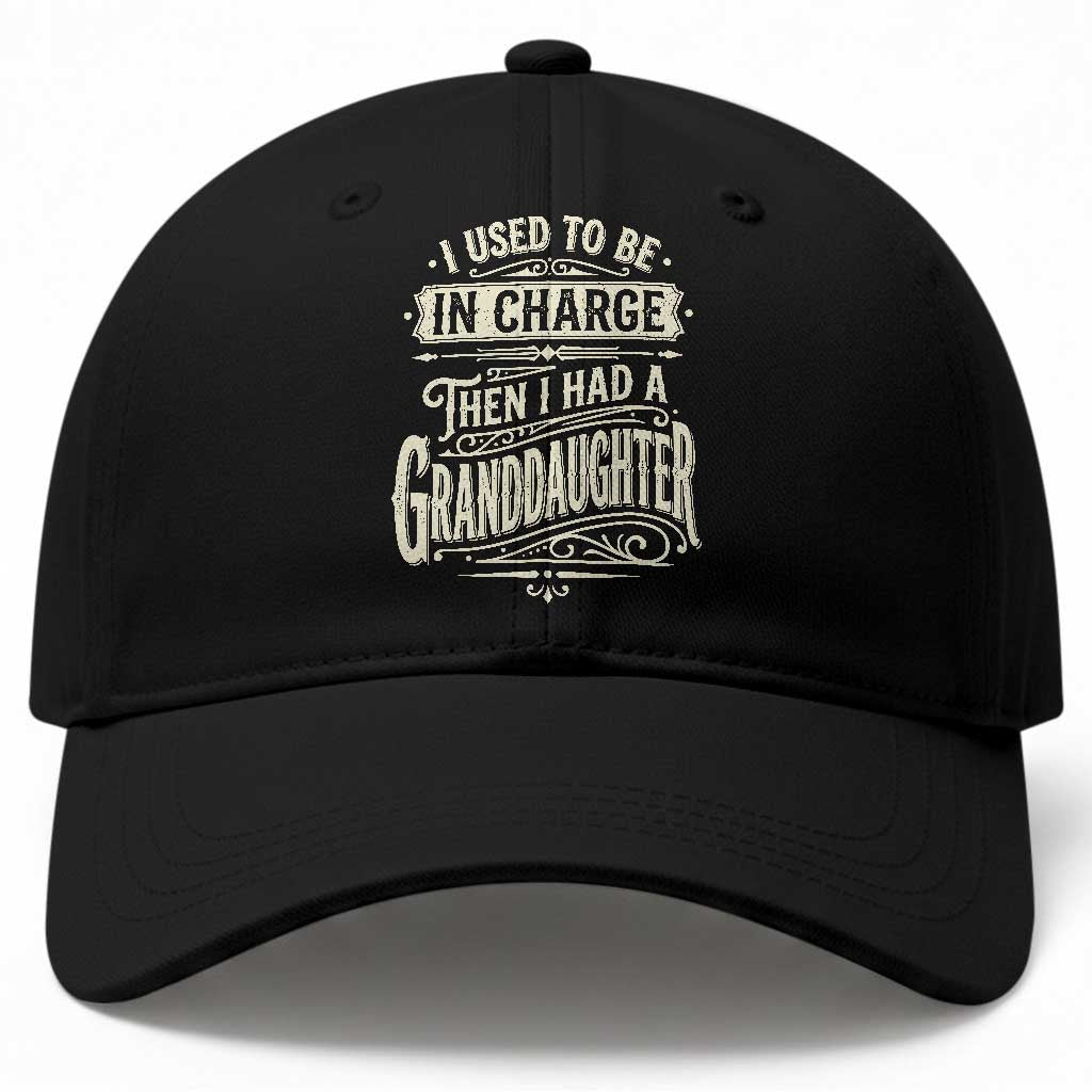 Vintage Style Western Funny Grandpas Girls Baseball Cap I Used To Be In Charge Then I Had A Granddaughter Retro Look