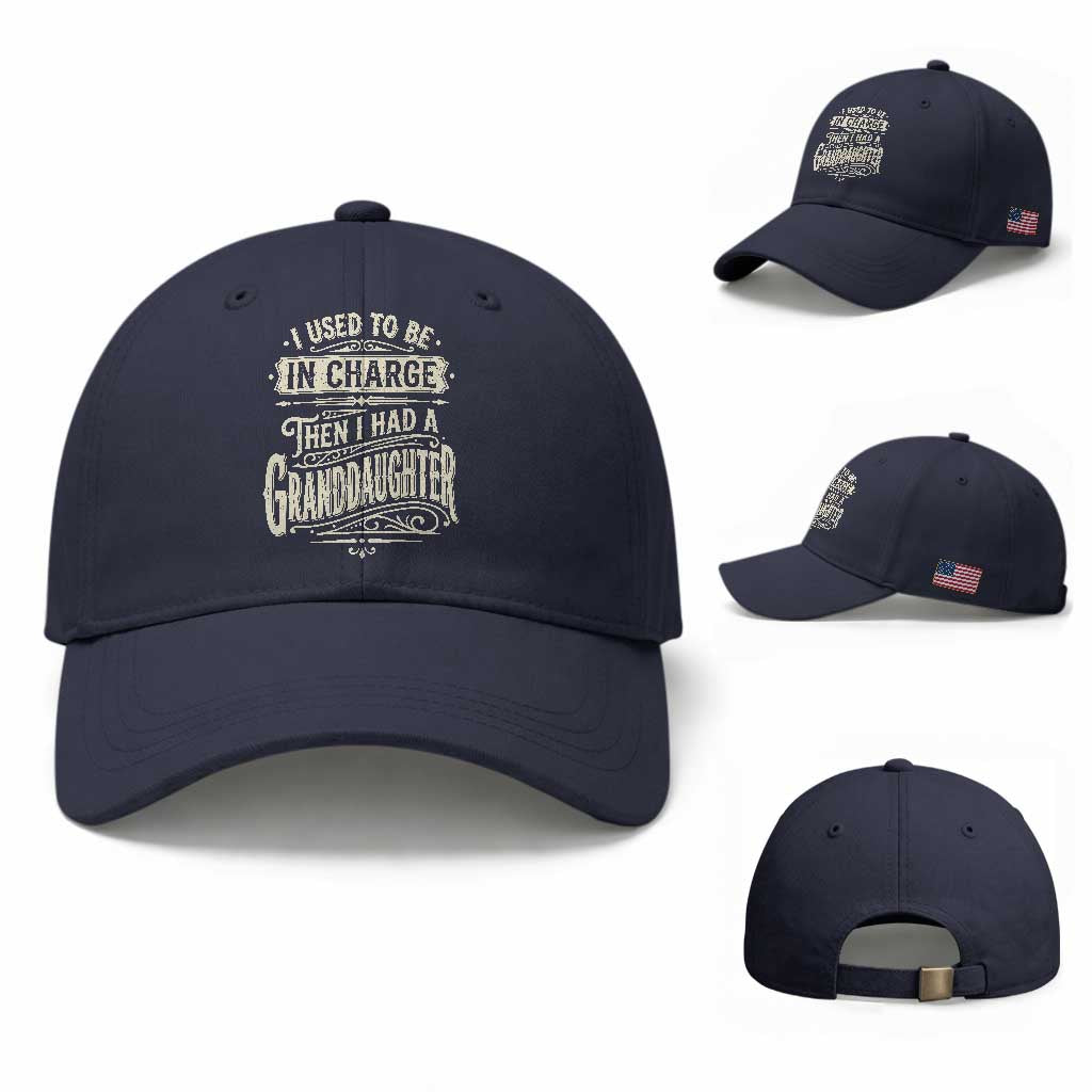 Vintage Style Western Funny Grandpas Girls Baseball Cap I Used To Be In Charge Then I Had A Granddaughter Retro Look
