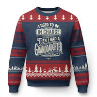 Vintage Style Western Funny Grandpas Girls Ugly Christmas Sweater I Used To Be In Charge Then I Had A Granddaughter Retro Look