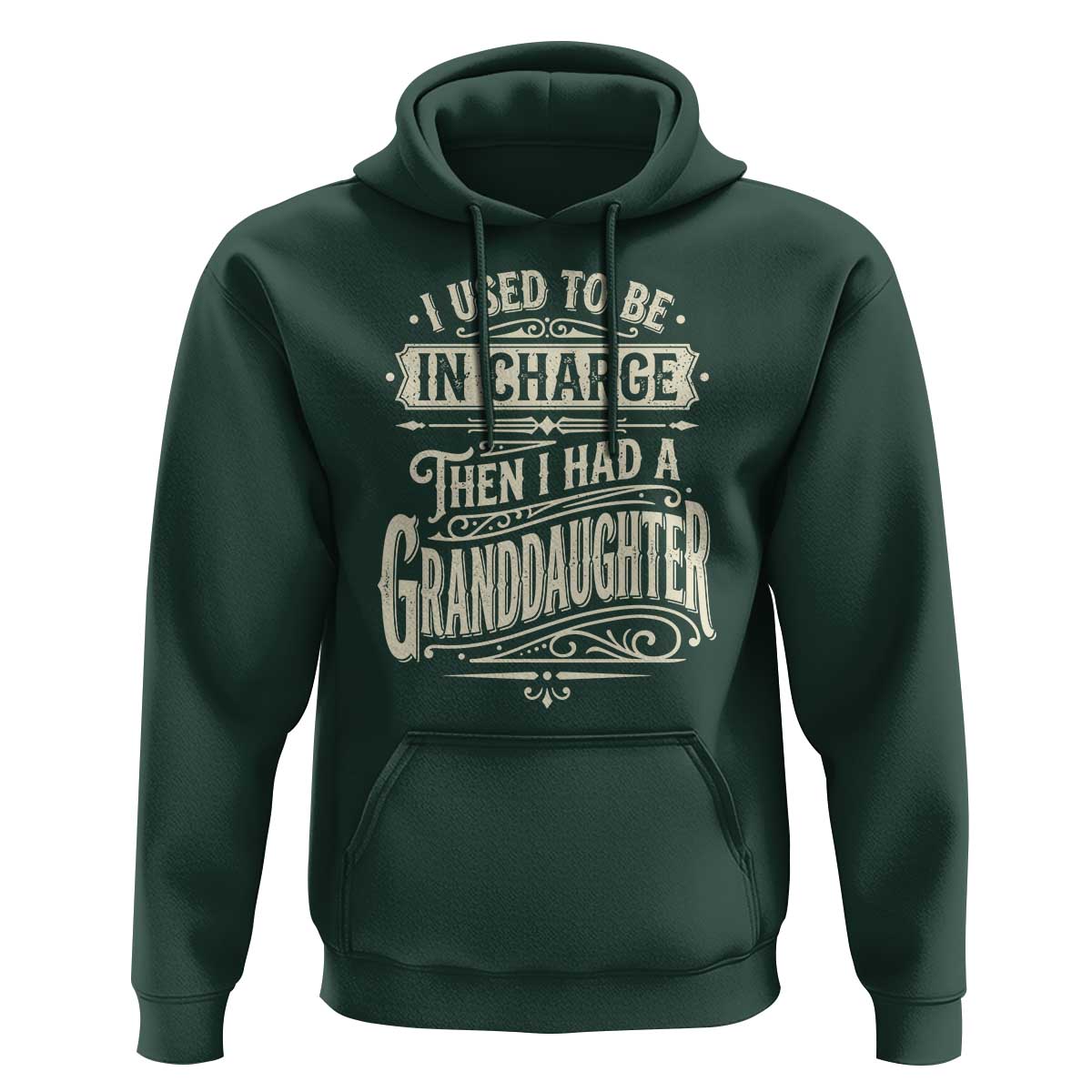 Vintage Style Western Funny Grandpas Girls Hoodie I Used To Be In Charge Then I Had A Granddaughter Retro Look