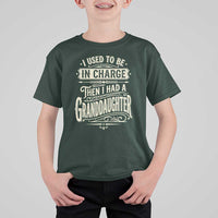 Vintage Style Western Funny Grandpas Girls T Shirt For Kid I Used To Be In Charge Then I Had A Granddaughter Retro Look